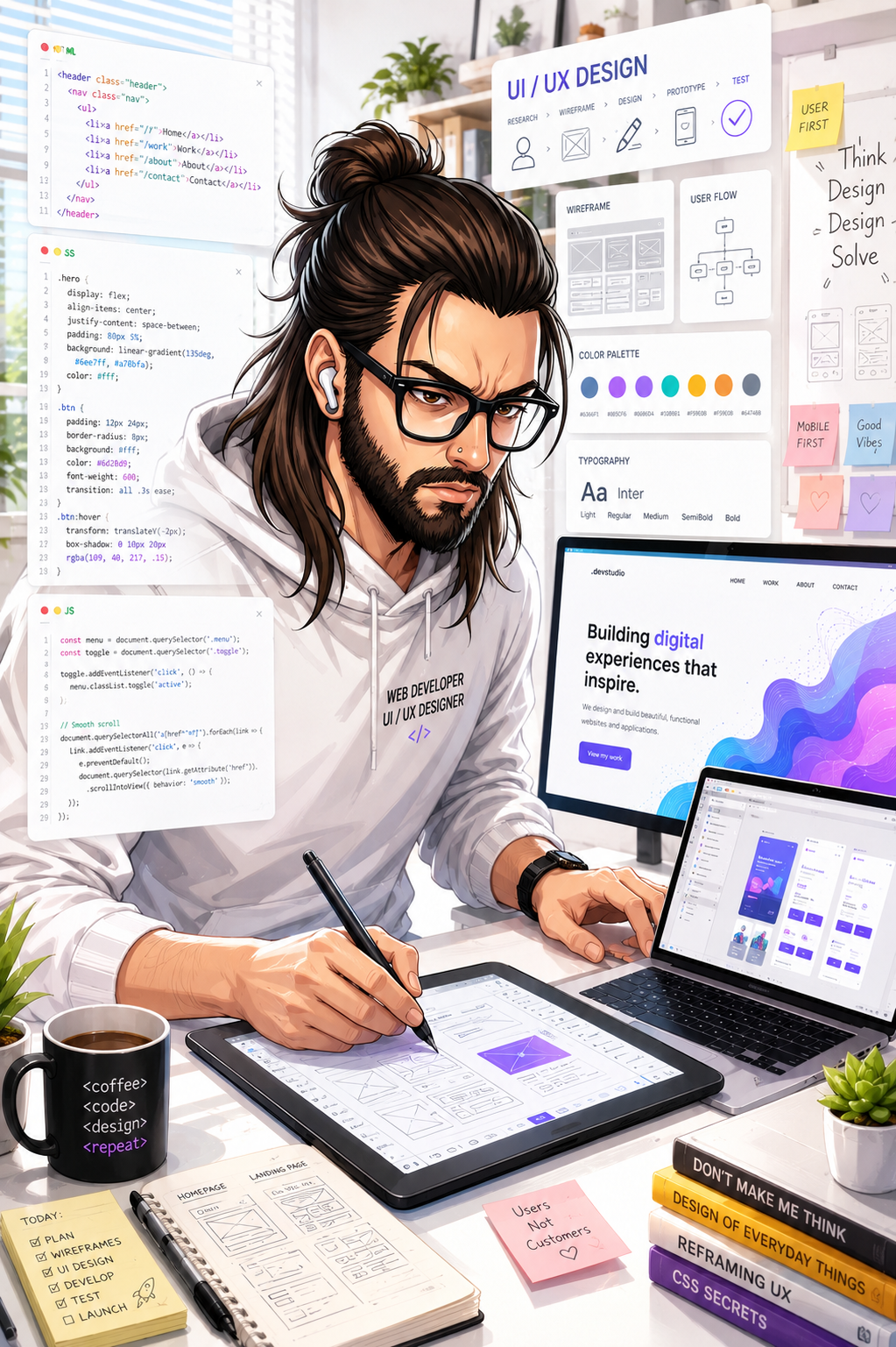 picture of luke rebeiro anime style